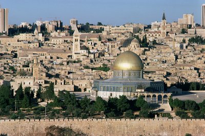 The Dome of the Rock and the City Beyond by Islamic School